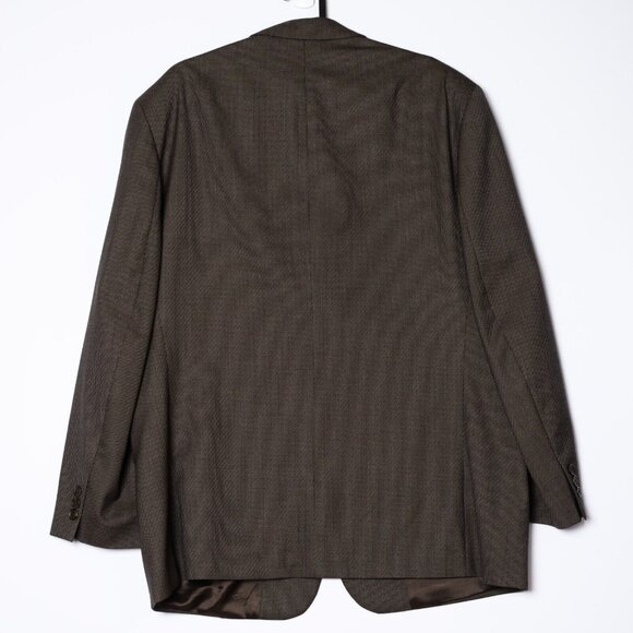 Vtg Chaps Ralph Lauren Mens 44R 3 Piece Houndstooth Wool Suit 36x30 Pants Vest - Picture 2 of 11